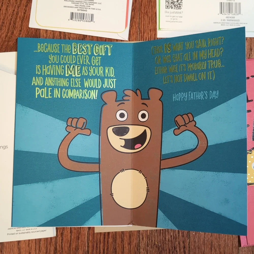Bundle Of 5 Cards Teacher Just Because Birthday Fathers Day